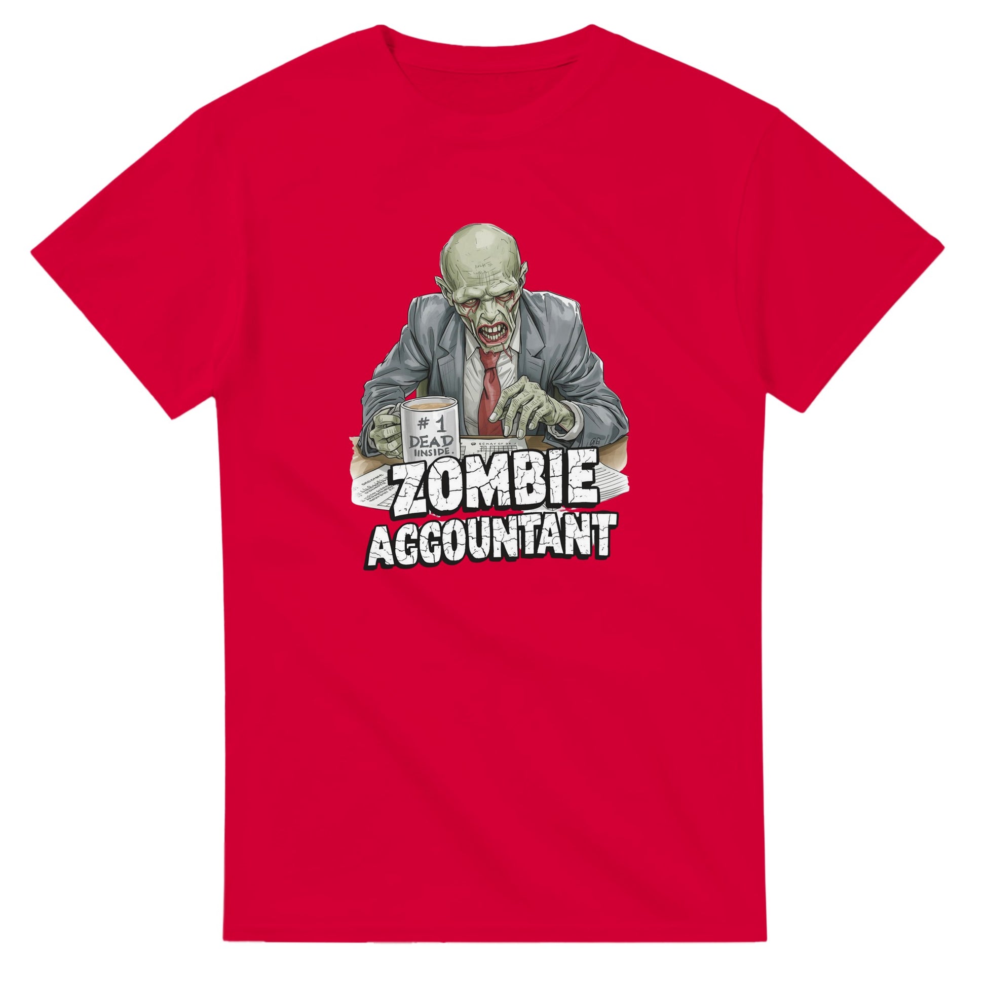 Zombie Accountant graphic design on a Heavyweight T-shirt