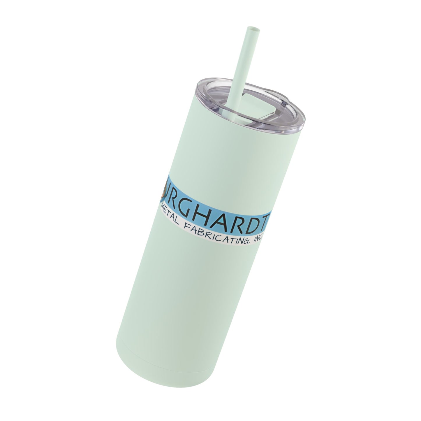 Burghardt Metal Fabricating, Inc., logo on a 20oz Insulated Skinny Tumbler