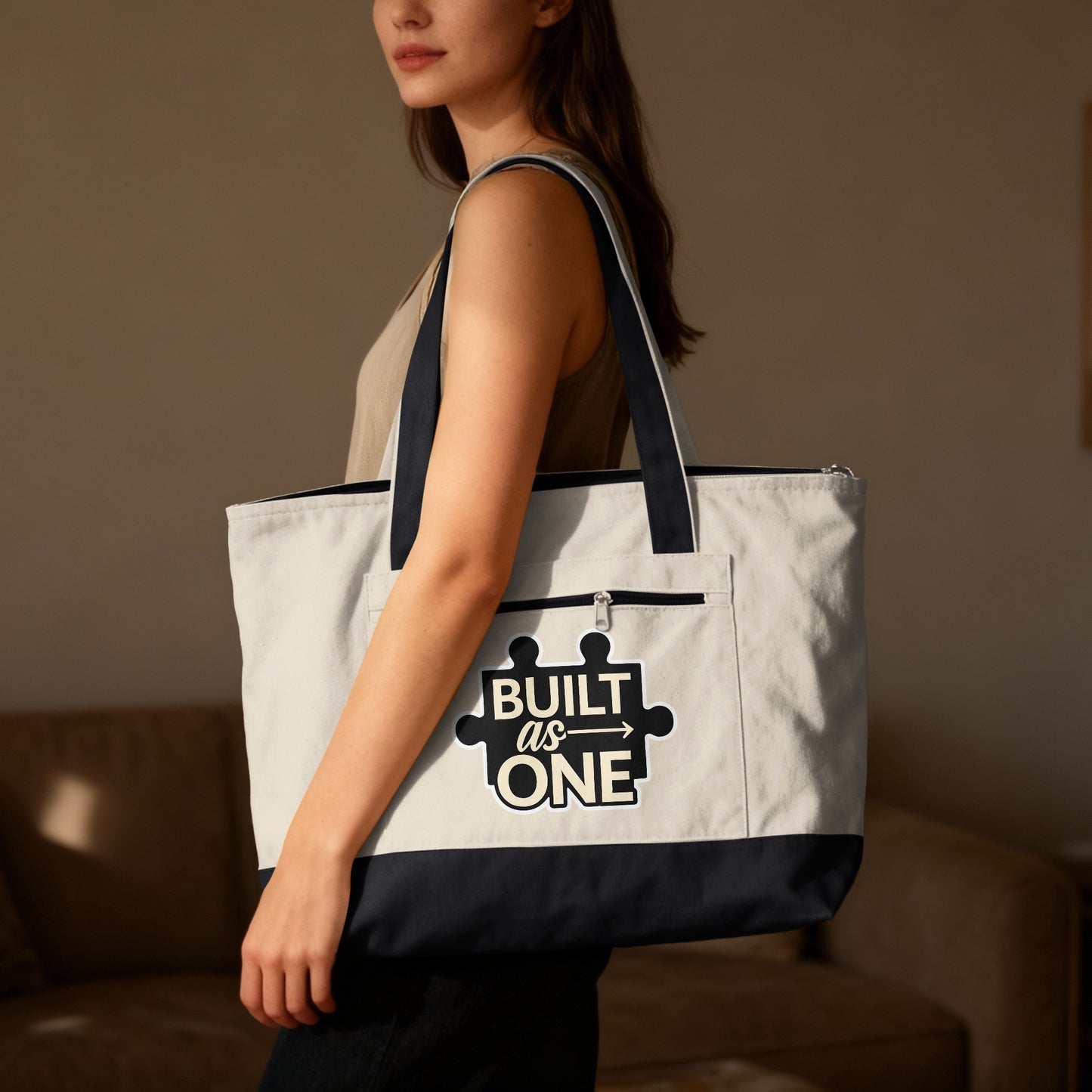 Built As One Stylish Designer Tote Bag for Daily Use