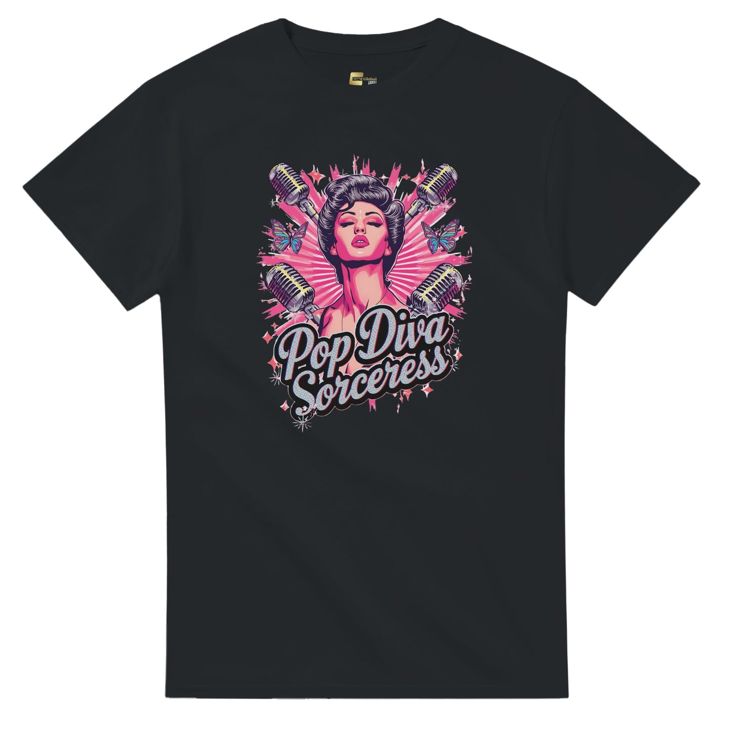 Pop Diva Sorceress graphic design on a Heavyweight T-shirt