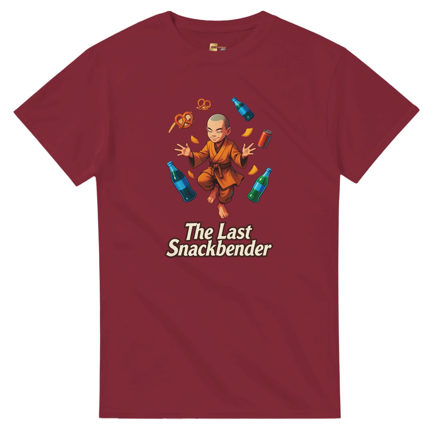 The Last Snackbender graphic design on a Heavyweight T-shirt