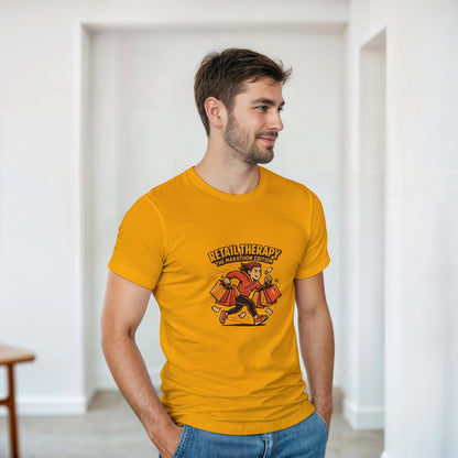 Retail Therapy Marathon Edition heavyweight t-shirt mockup