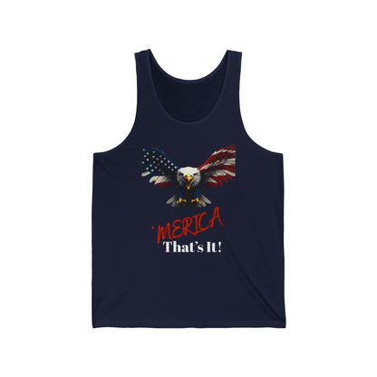 Merica. Thatâ's It Patriotic Eagle on a Premium Tank Top
