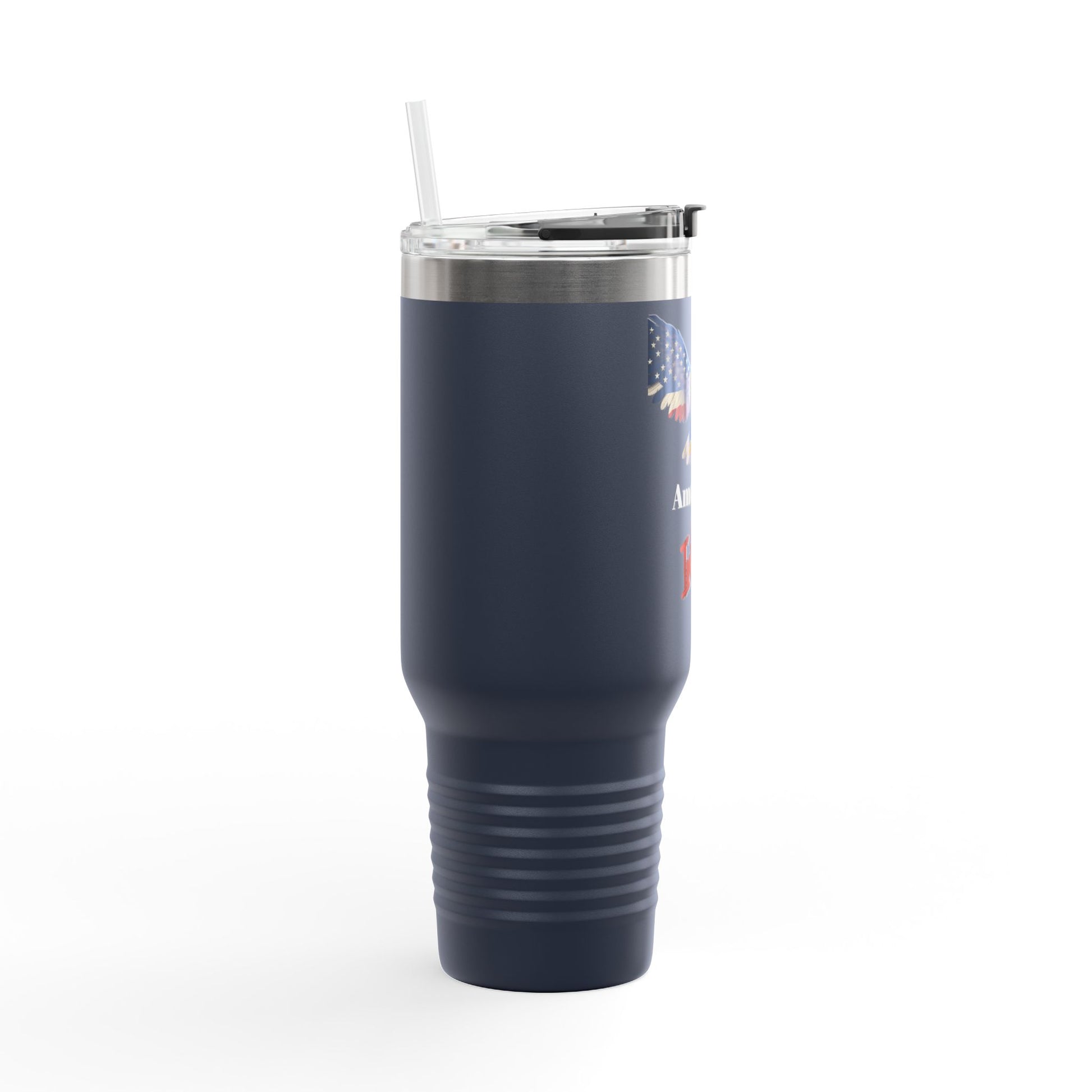 American Infidel Patriotic Eagle on 40oz insulated tumbler