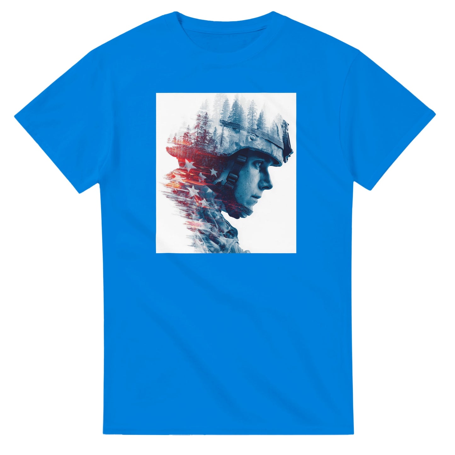 Patriotic Forest Spirit on a heavyweight t-shirt