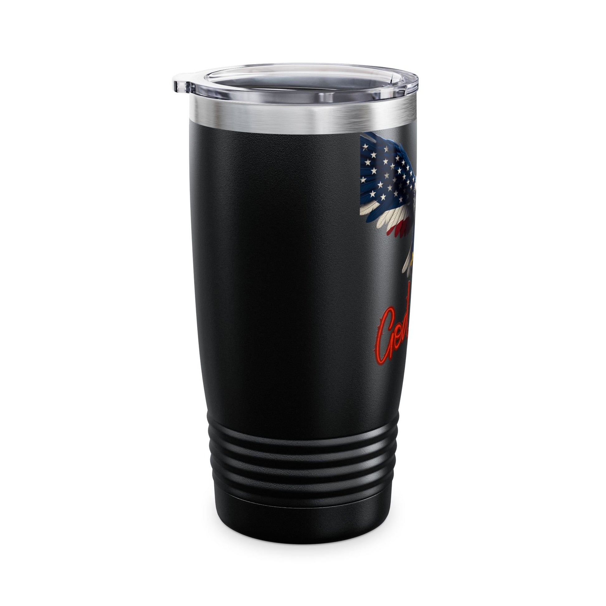 God Guns & Guts Patriotic Eagle on a 20oz Insulated Tumbler
