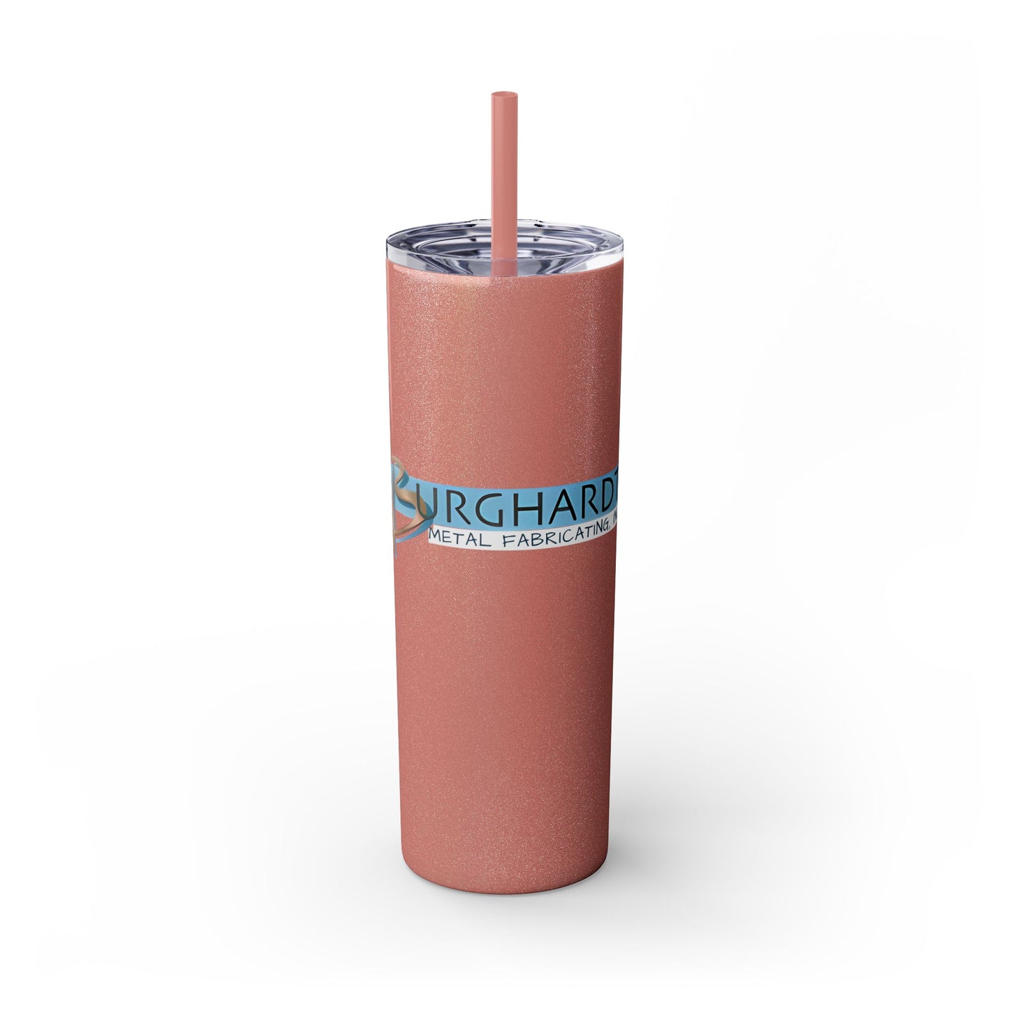 Burghardt Metal Fabricating, Inc., logo on a 20oz Skinny Tumbler