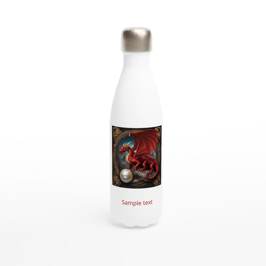 17oz stainless steel water bottle red dragon personalized