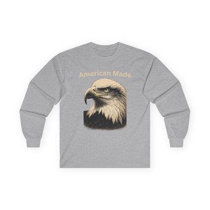 American Made text on a Long-Sleeve Tee