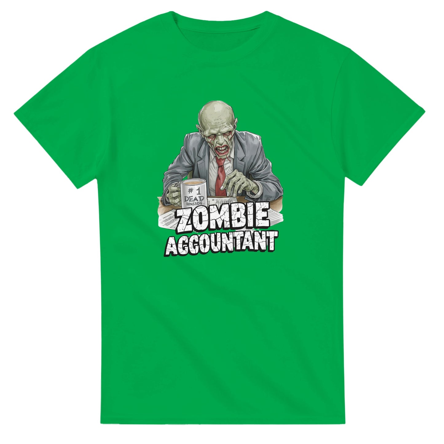 Zombie Accountant graphic design on a Heavyweight T-shirt