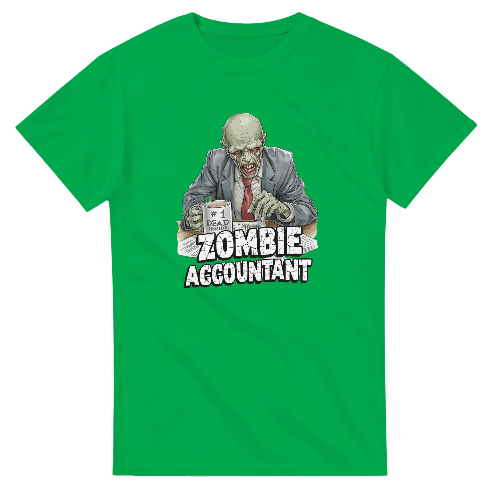 Zombie Accountant graphic design on a Heavyweight T-shirt