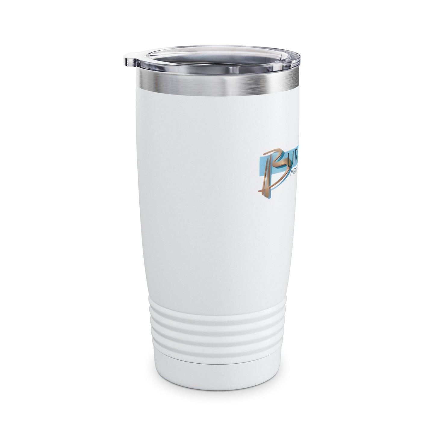 Burghardt Metal Fabricating, Inc., logo on a 20oz Ringneck Tumbler