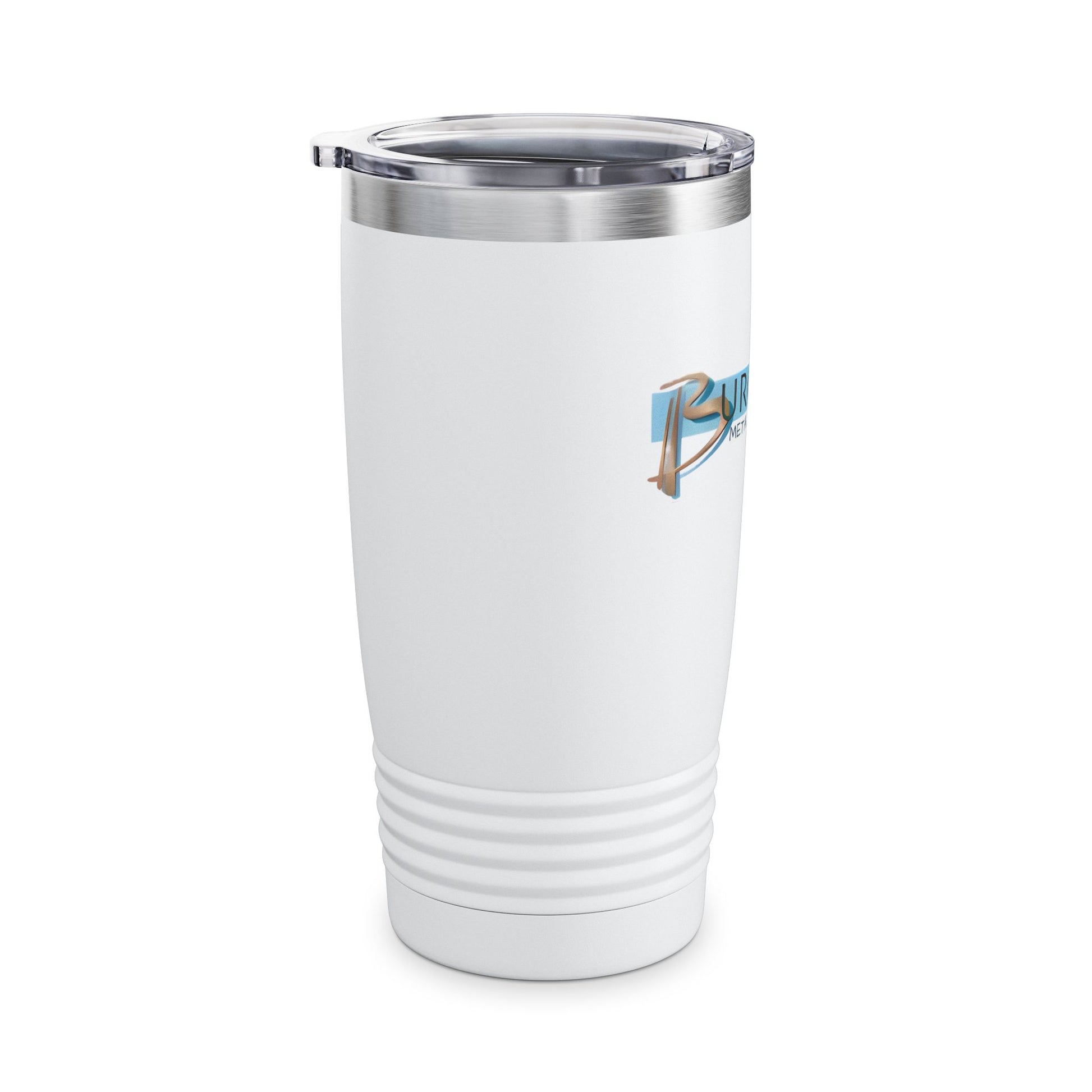 Burghardt Metal Fabricating, Inc., logo on a 20oz Ringneck Tumbler