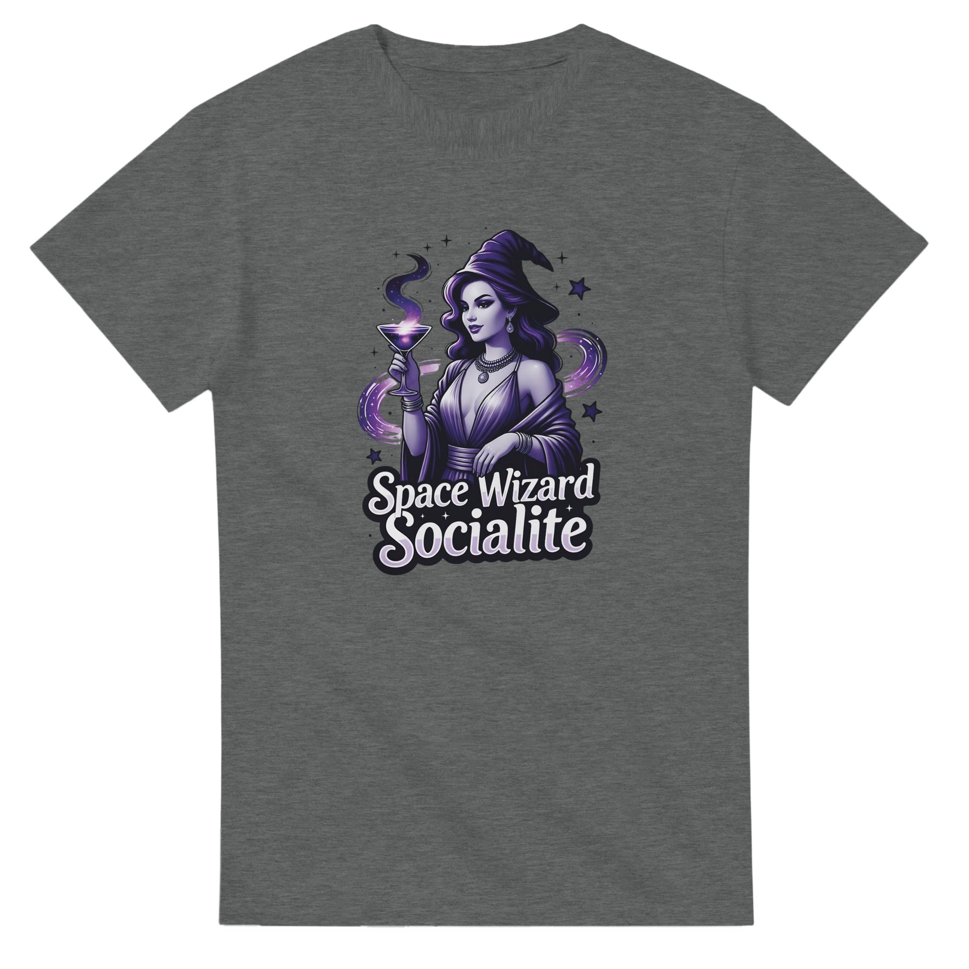 Space Wizard Socialite graphic design on a Heavyweight T-shirt