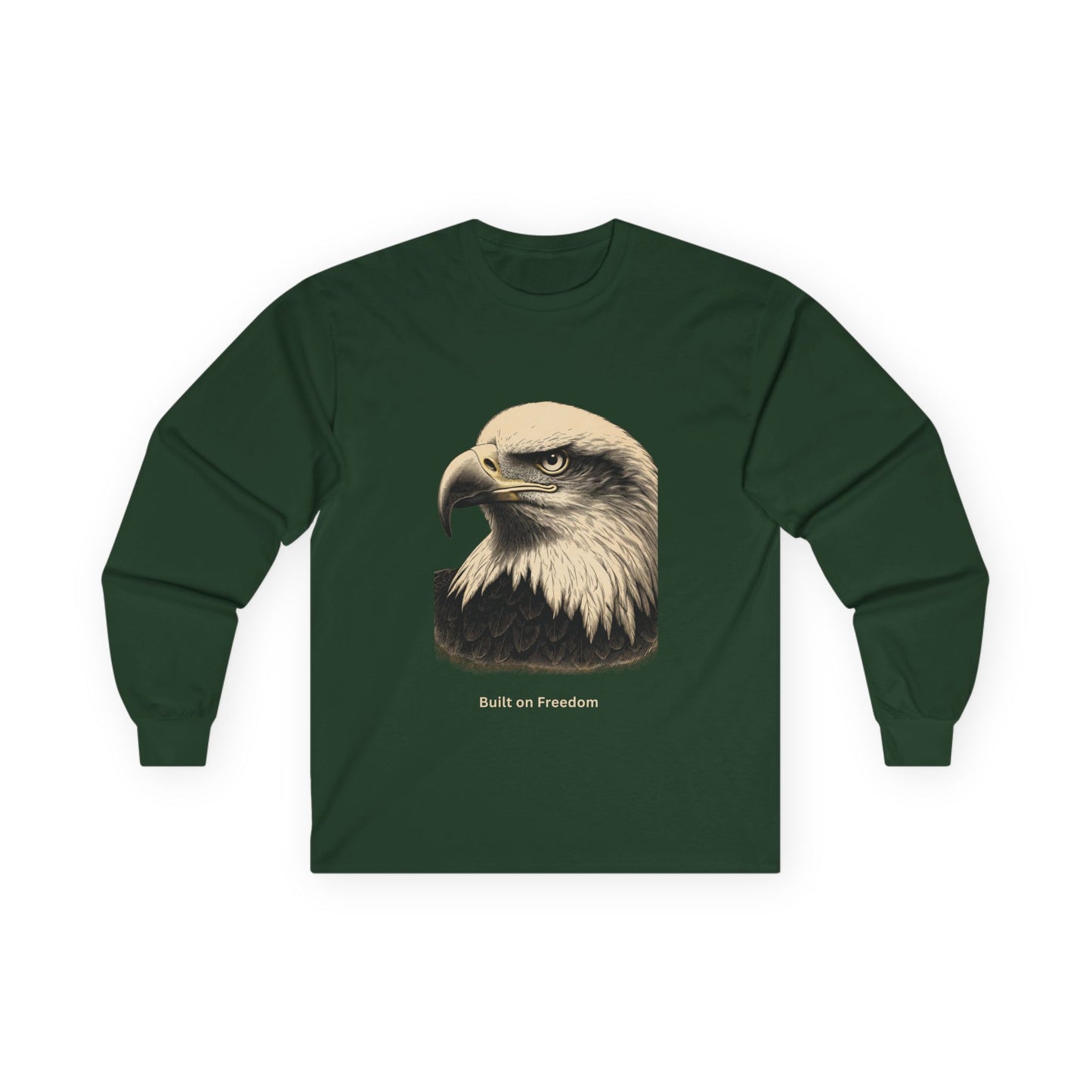 Built for Strength text on a Long-Sleeve Tee