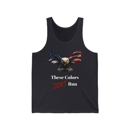 These Colors Don't Run Patriotic Eagle on a Premium Tank Top