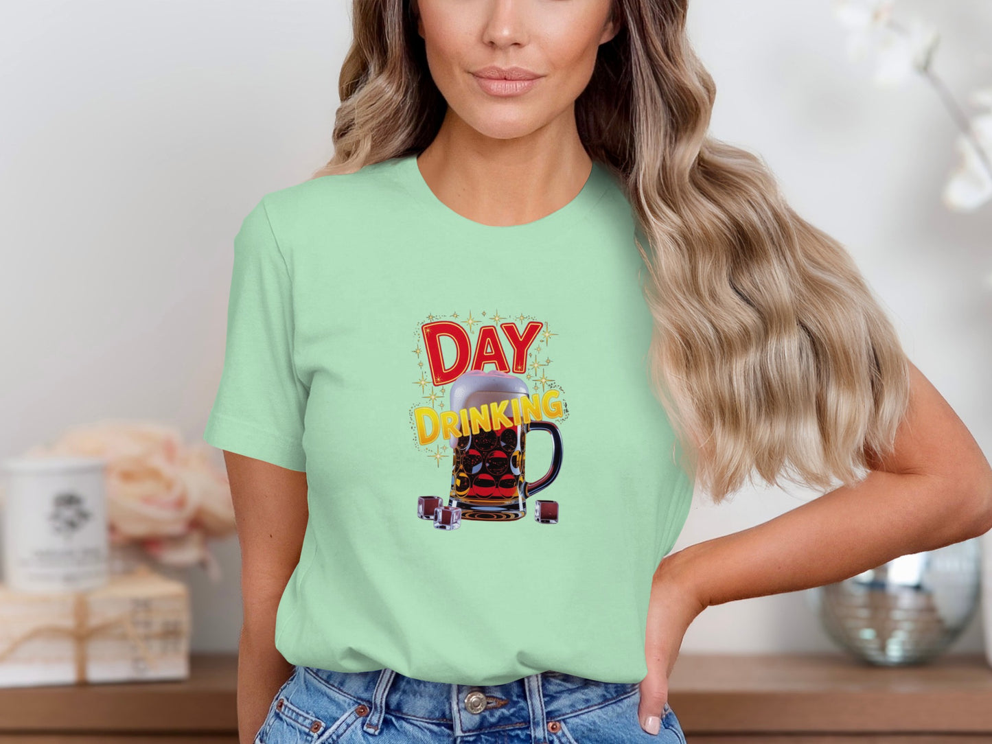 Day Drinking Graphic Tee Fun Casual T-Shirt