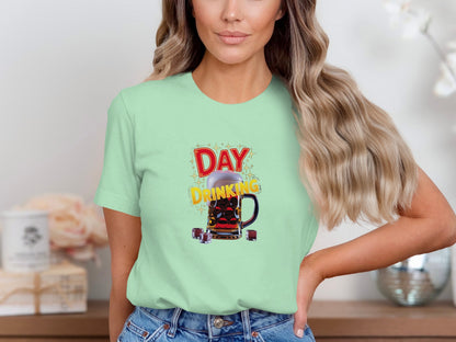 Day Drinking Graphic Tee Fun Casual T-Shirt