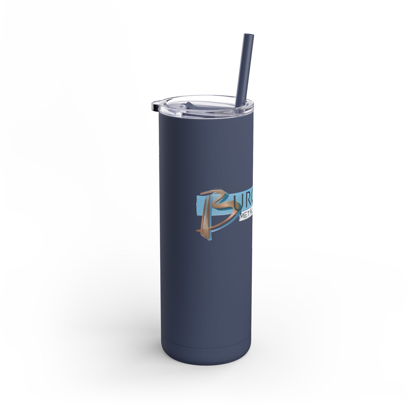 Burghardt Metal Fabricating, Inc., logo on a 20oz Insulated Skinny Tumbler