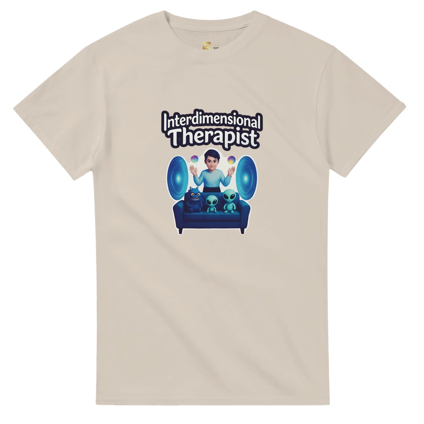 Interdimensional Therapist graphic design on a Heavyweight T-shirt