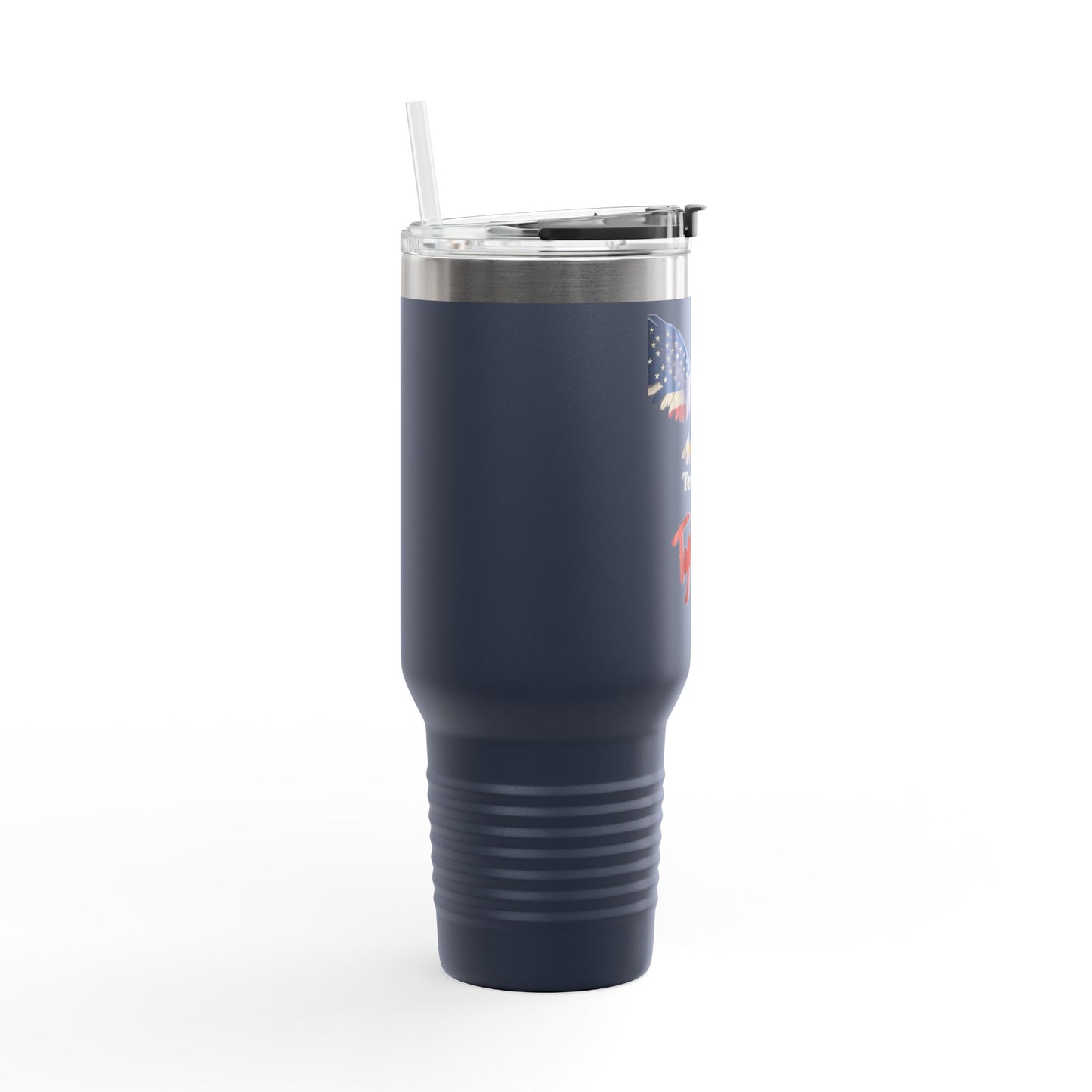 Tears For Tyrants Patriotic Eagle on a 40oz tumbler