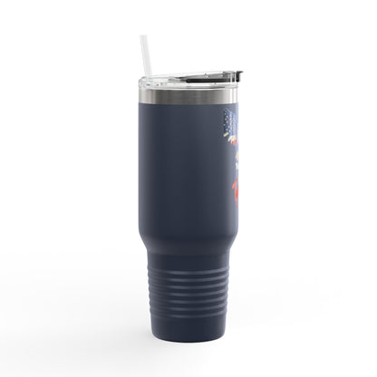 Tears For Tyrants Patriotic Eagle on a 40oz tumbler