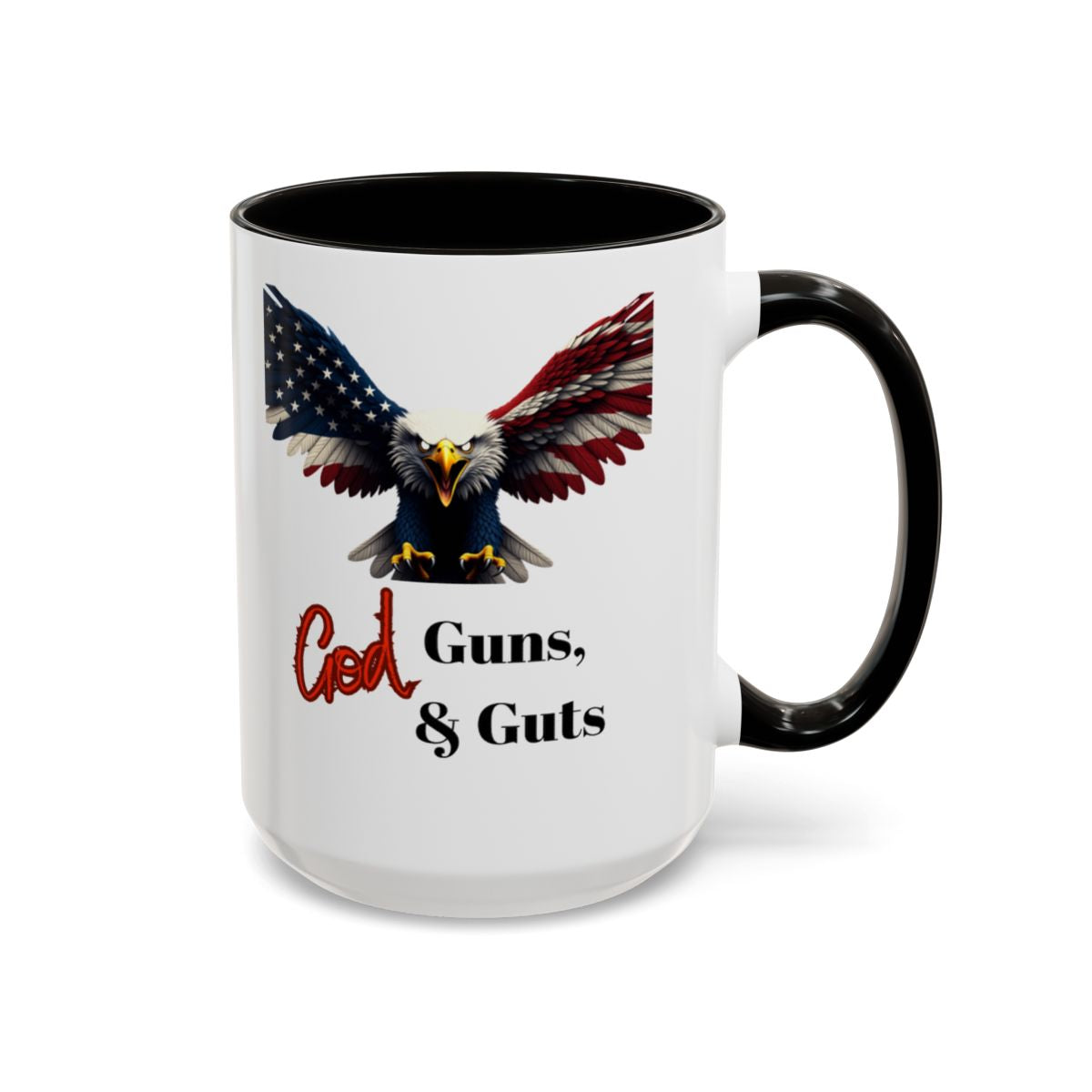 God Guns and Guts Patriotic Design Mug