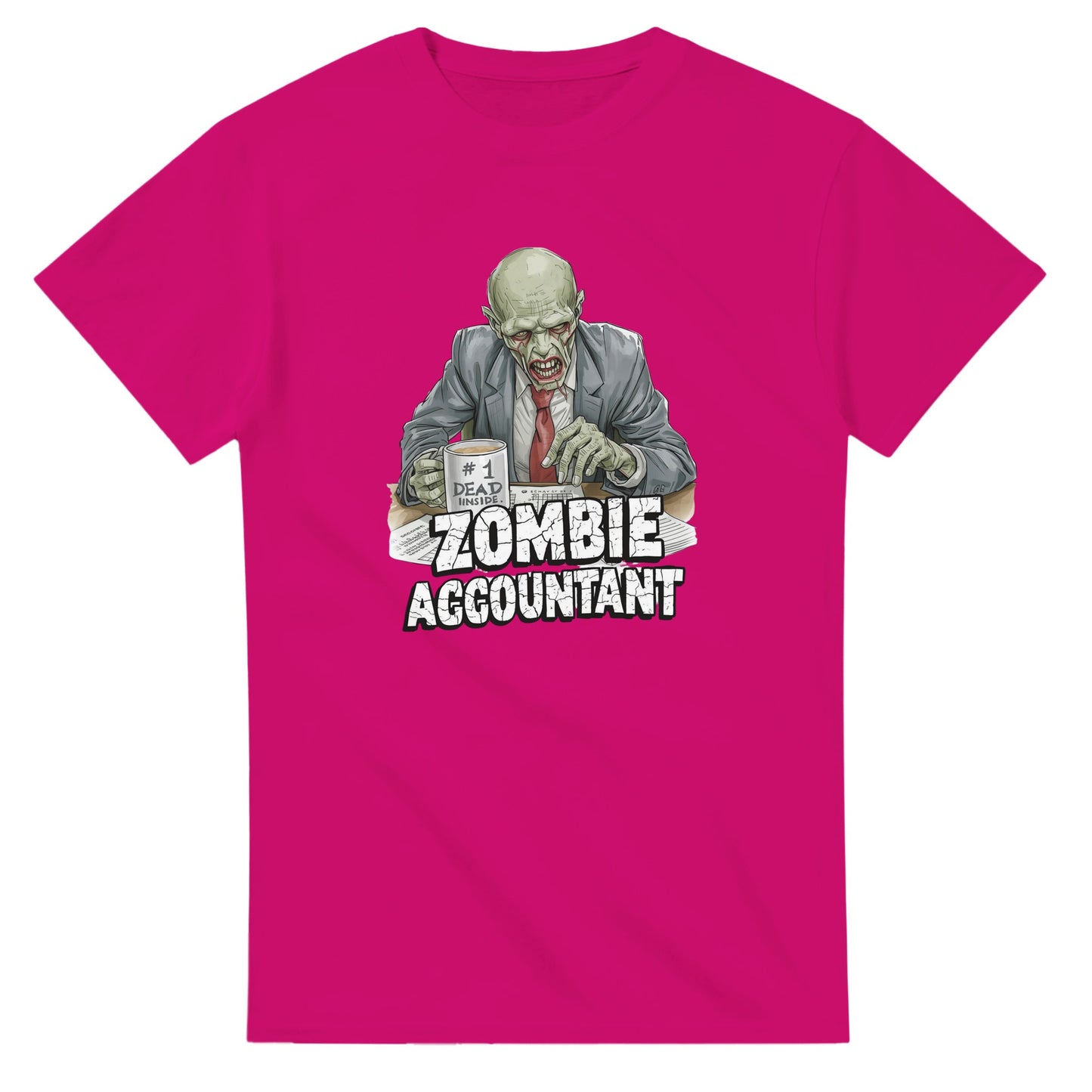 Zombie Accountant graphic design on a Heavyweight T-shirt
