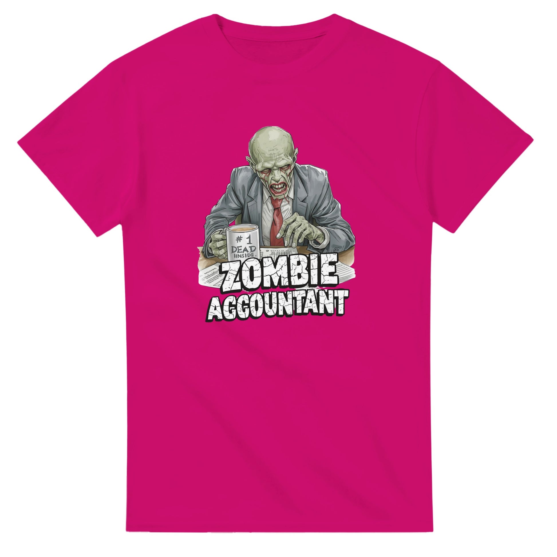 Zombie Accountant graphic design on a Heavyweight T-shirt