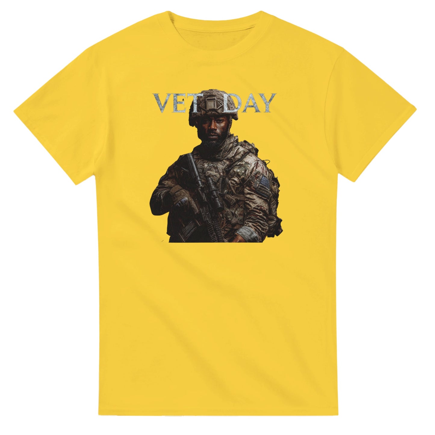 Vet Day Commemorative on a heavyweight t-shirt