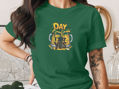 Day Drinking Yes Graphic T-Shirt Fun Party Wear