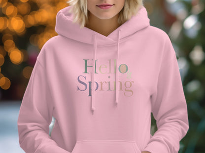 Hello Spring Hoodie with Stylish Seasonal Design