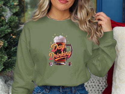 Day Drinking Beer Mug Graphic Green Sweatshirt product type
Day Drinking
Beer Mug
Graphic Sweatshirt
Drinking Shirt
Brew Lover Gift
Beer Apparel
Party Wear
Casual Top
Green Sweatshirt
Womens Apparel
Mens Apparel
Bar Hop Fashion
Fun Graphic
Unique Design
Alcohol Themed
Beverage Graphic
Cozy Sweatshirt
Long Sleeve
Everyday Style
Gift for Him Her