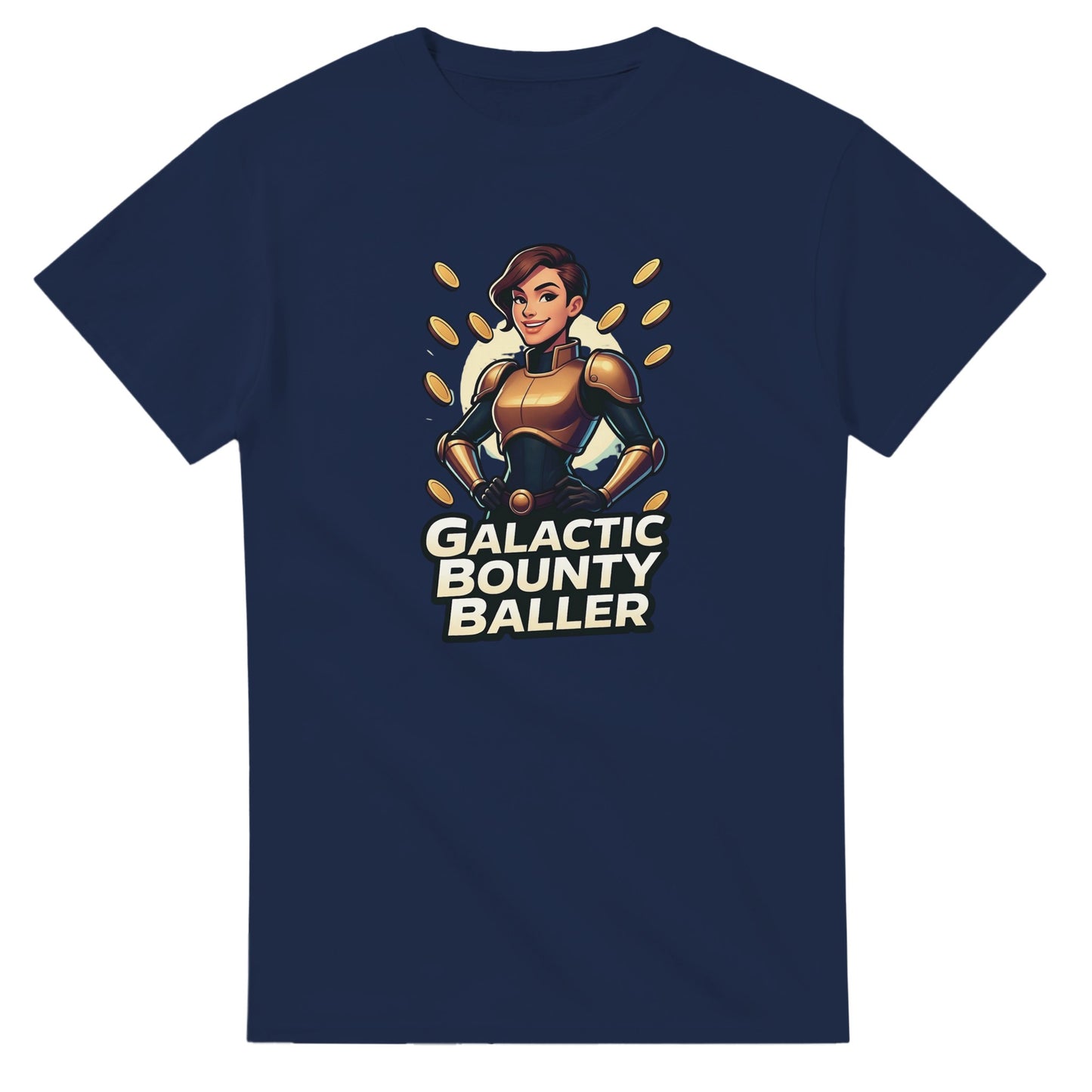 Galactic Bounty Baller graphic design on a Heavyweight T-shirt