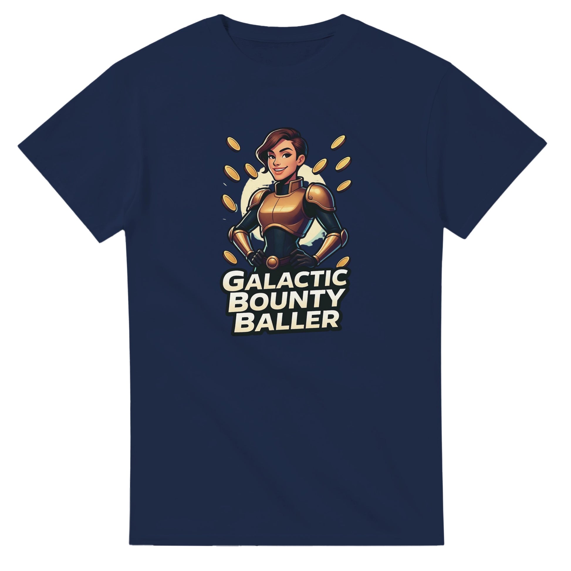Galactic Bounty Baller graphic design on a Heavyweight T-shirt