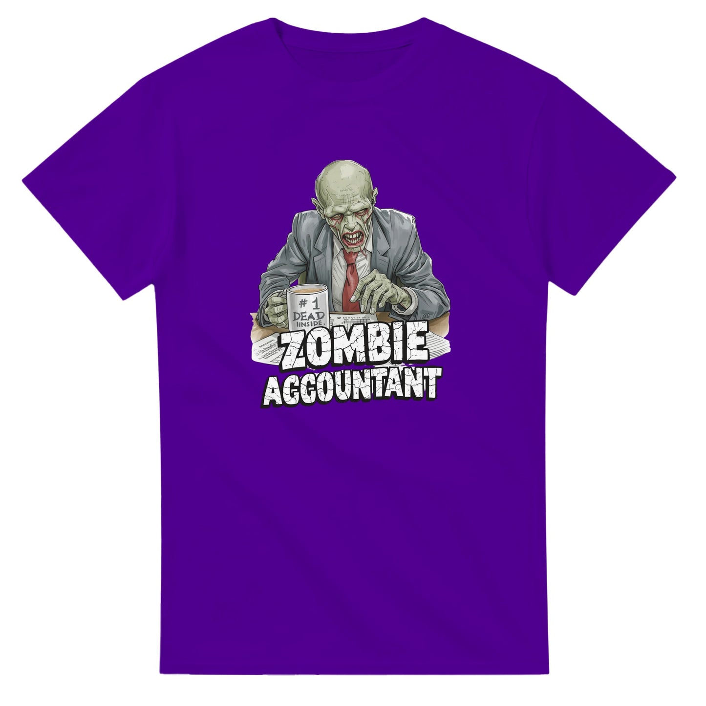 Zombie Accountant graphic design on a Heavyweight T-shirt