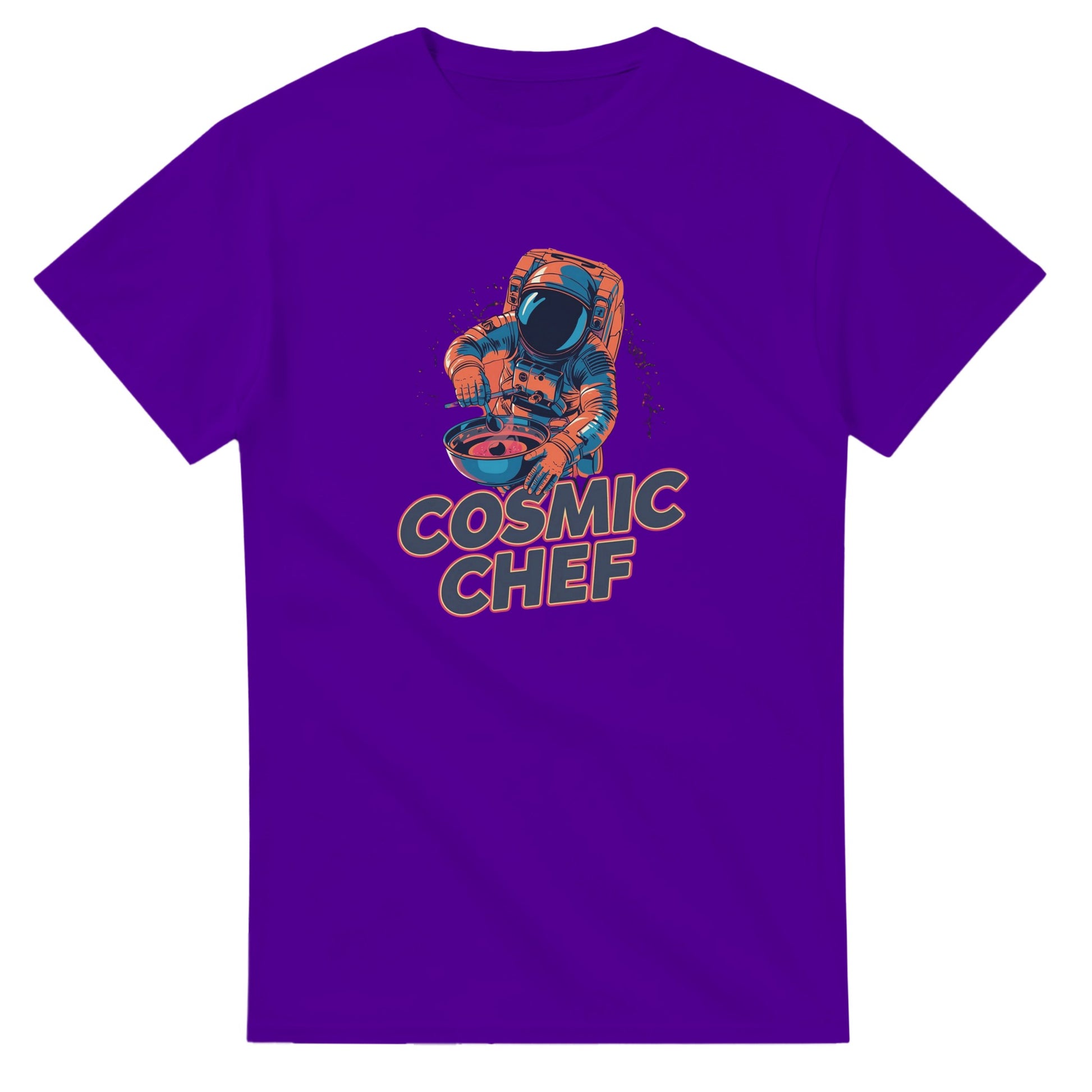 Cosmic Chef Astronaut graphic design on a Heavyweight T-shirt