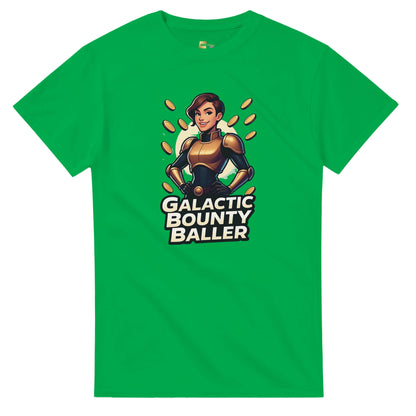 Galactic Bounty Baller graphic design on a Heavyweight T-shirt