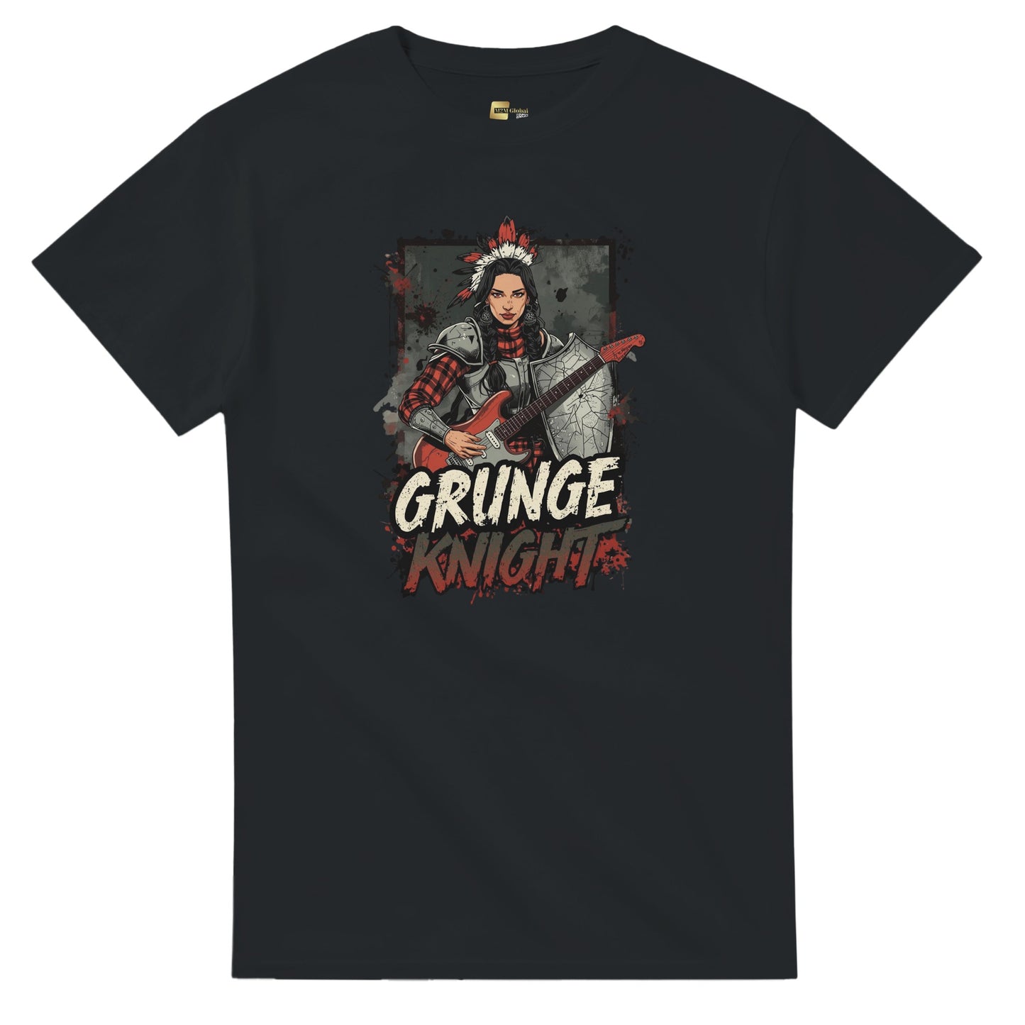 Grunge Knight graphic design on a Heavyweight T-shirt