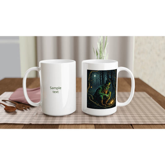 15oz ceramic mug mischievous leprechaun personalized