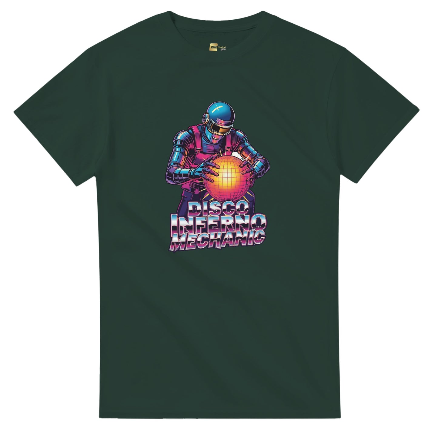 Disco Inferno Mechanic graphic design on a Heavyweight T-shirt