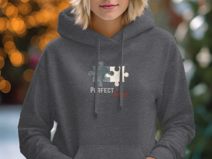Perfect Fit Puzzle Graphic Hoodie Casual Wear