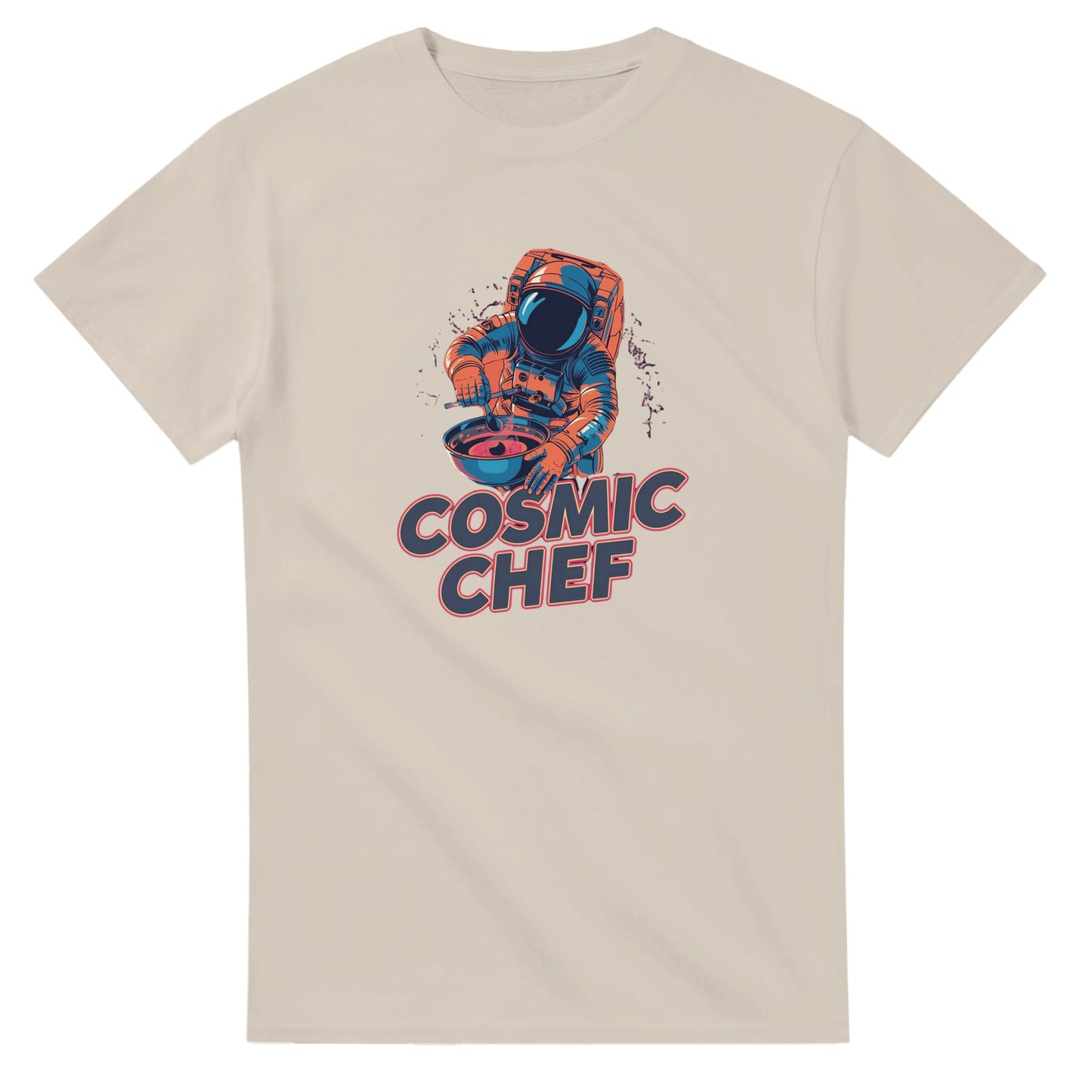 Cosmic Chef Astronaut graphic design on a Heavyweight T-shirt