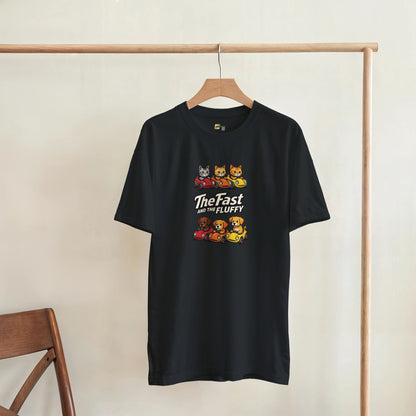 The Fast and The Fluffy graphic design on a Heavyweight T-shirt