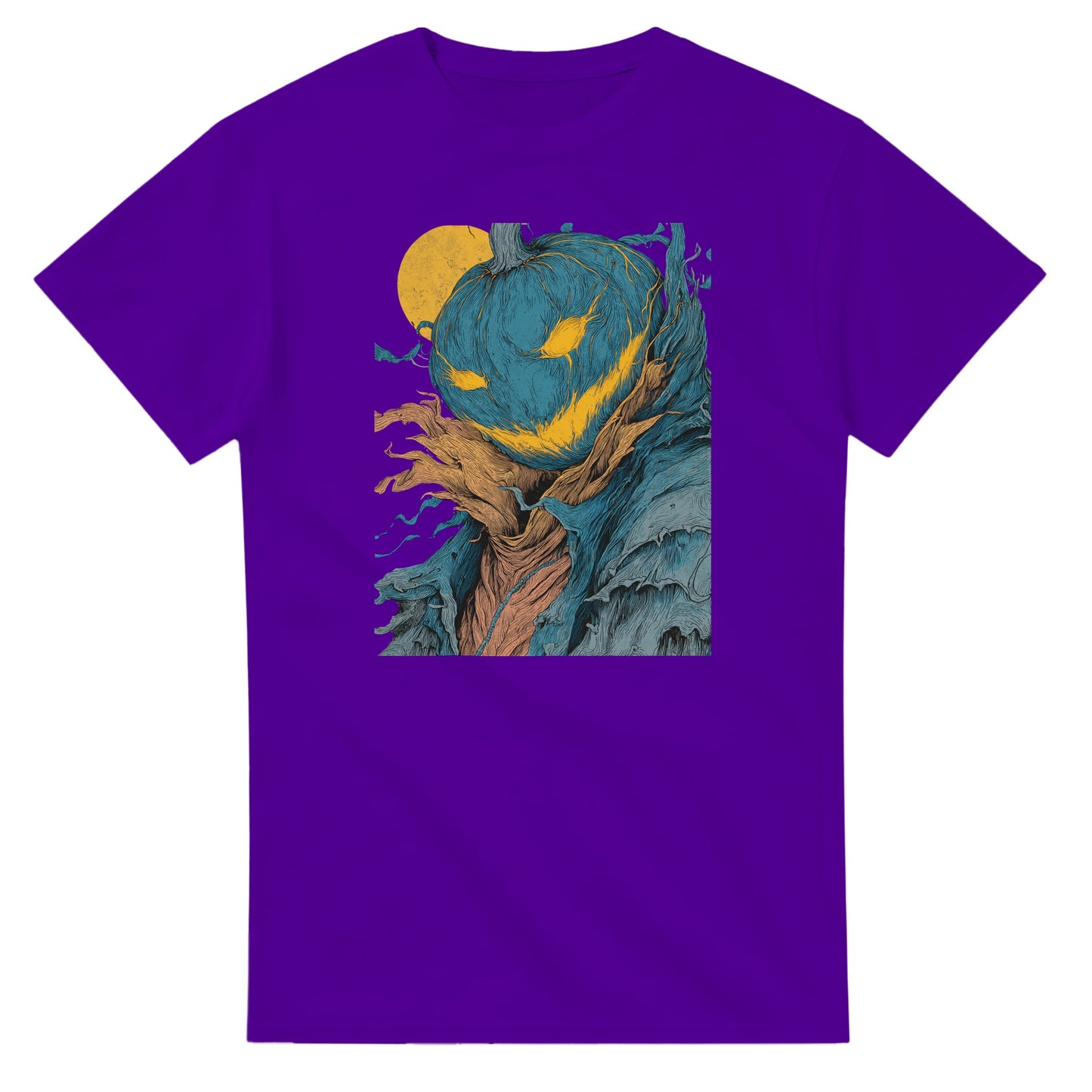 Mysterious Jack-o'-Lantern on a Heavyweight T-shirt