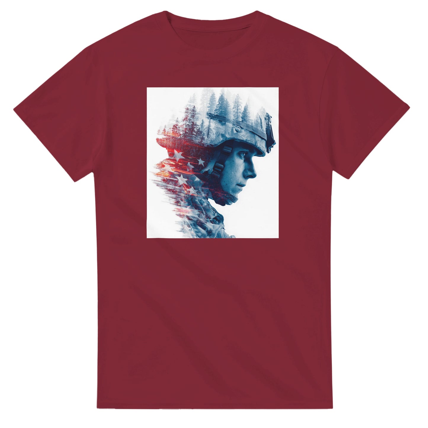 Patriotic Forest Spirit on a heavyweight t-shirt