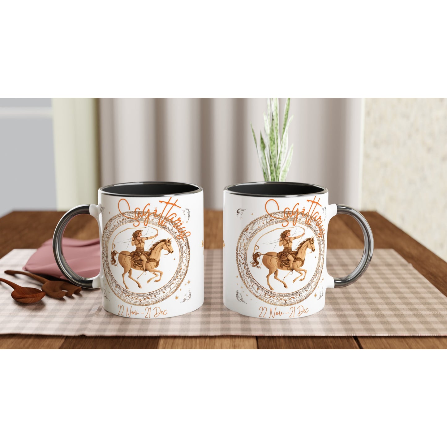Sagittarius Horseman on an 11oz Ceramic Mug with Color Inside