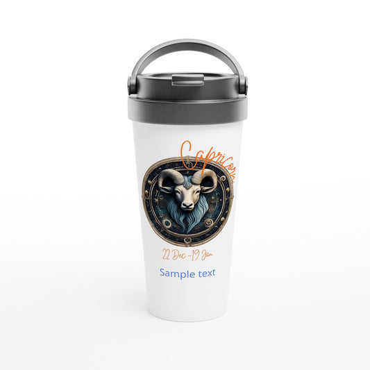 15oz stainless steel travel mug capricorn goat personalized