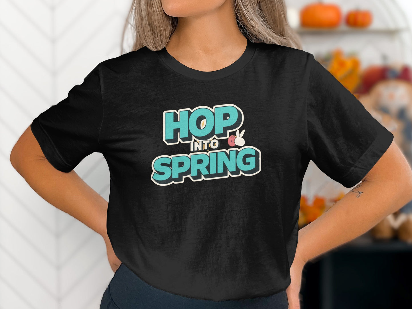 Hop Into Spring Bunny Egg Graphic Shirt product type