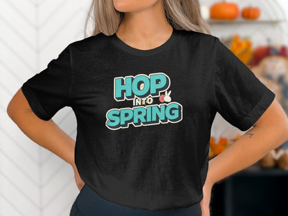 Hop Into Spring Bunny Egg Graphic Shirt product type